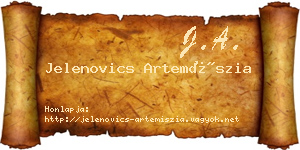 Jelenovics Artemíszia névjegykártya